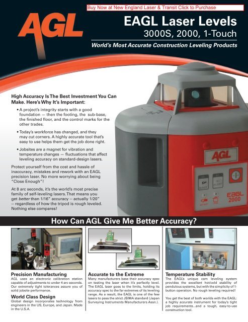 EAGL Laser Levels - New England Laser & Transit Company