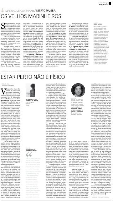 O jornal de literatura do Brasil Preciso escrever ... - Jornal Rascunho