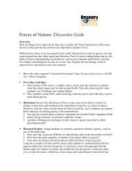 Forces of Nature: Discussion Guide