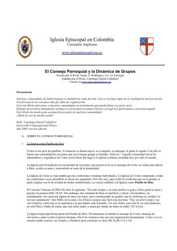 El Consejo Parroquial y la Dinámica de Grupos - Iglesia Episcopal ...