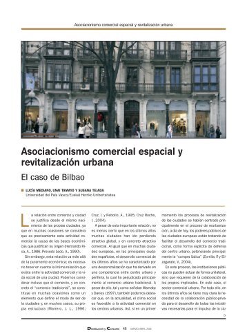 Asociacionismo comercial espacial y revitalización urbana - Mercasa
