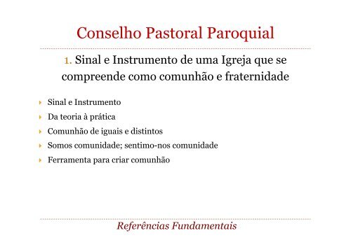 Conselho Pastoral Paroquial.pptx - Diocese de Braga