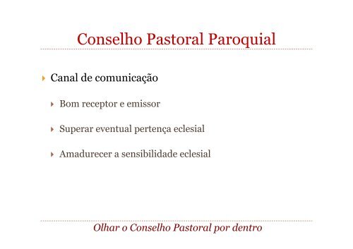 Conselho Pastoral Paroquial.pptx - Diocese de Braga