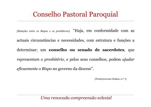 Conselho Pastoral Paroquial.pptx - Diocese de Braga