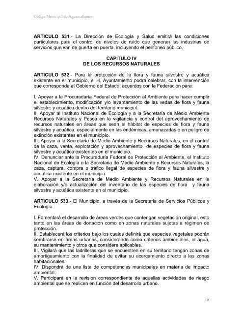 CÓDIGO MUNICIPAL DE AGUASCALIENTES - Gobierno de ...