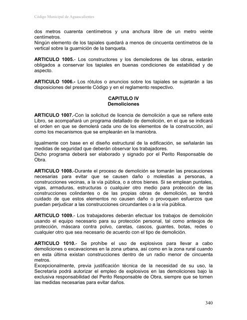 CÓDIGO MUNICIPAL DE AGUASCALIENTES - Gobierno de ...