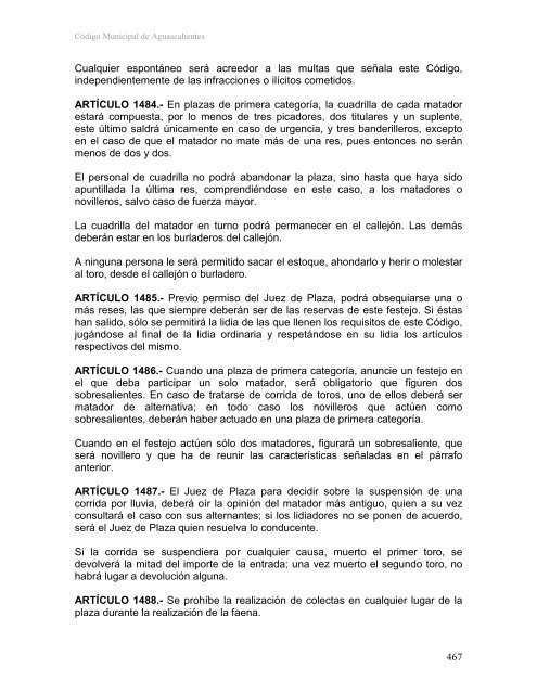 CÓDIGO MUNICIPAL DE AGUASCALIENTES - Gobierno de ...