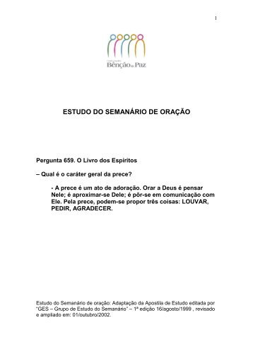 estudo do semanário de oração - PROBEM