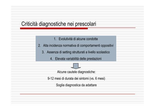 L'ADHD in età prescolare: indicatori di rischio e modalità di ... - Aidai