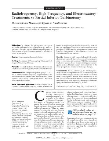 Radiofrequency, High-Frequency, and Electrocautery Treatments vs ...