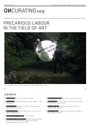 PRECARIOUS LABOUR IN THE FIELD OF ART - Tensta konsthall