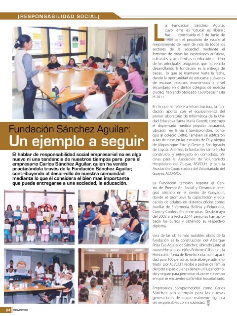 RevistaComercioAgosto.pdf - Cámara de Comercio de Guayaquil