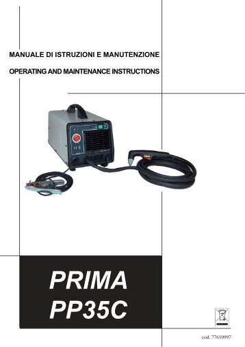 PRIMA PP35C - Saldatrici | Taglio Plasma