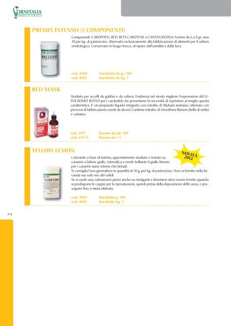 catalogo 2012 - Ornitalia Product Service