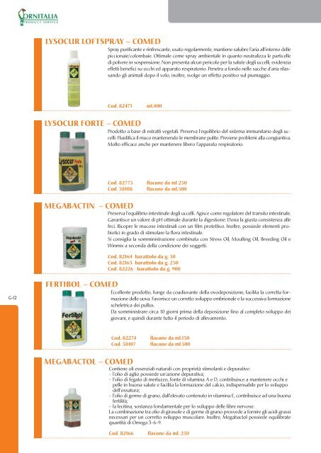 catalogo 2012 - Ornitalia Product Service