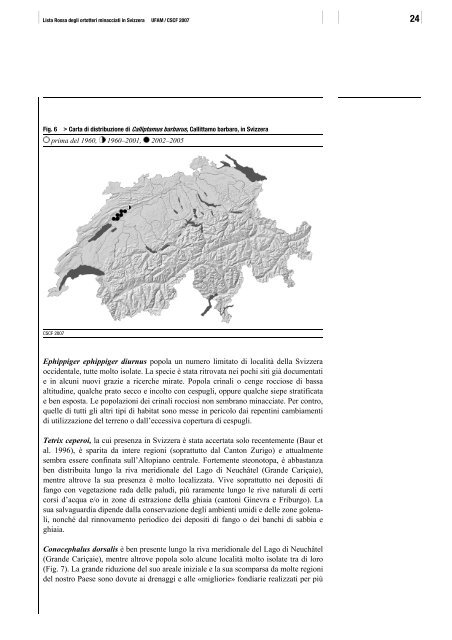 Lista Rossa delle specie minacciate in Svizzera: Ortotteri - CH