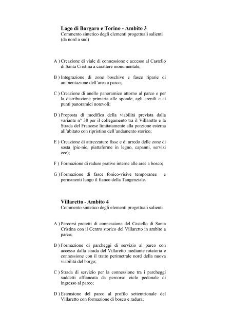 Tangenziale verde: Progetto preliminare - Prusst