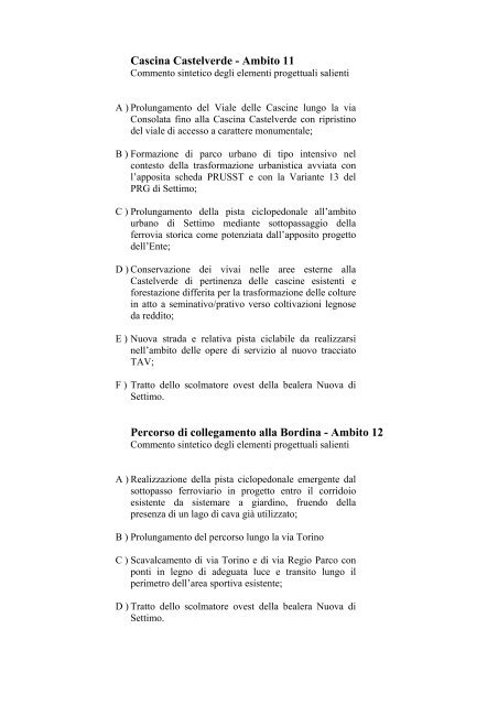 Tangenziale verde: Progetto preliminare - Prusst