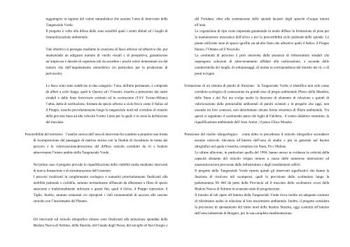 Tangenziale verde: Progetto preliminare - Prusst