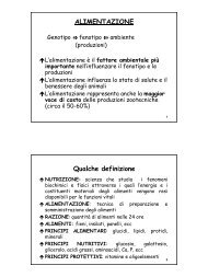 ALIMENTAZIONE Qualche definizione