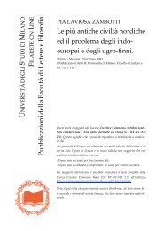 Pagine di religione mediterranea. I - Studi umanistici Unimi