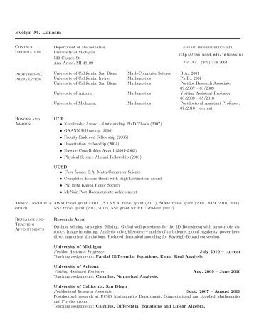 Curriculum Vitae - CCoM