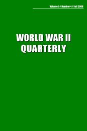 WORLD WAR II QUARTERLY - Hawaii Pacific University