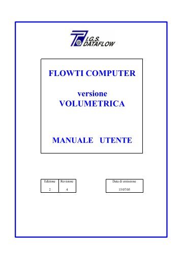 FLOWTI COMPUTER versione VOLUMETRICA - IGS DATAFLOW Srl