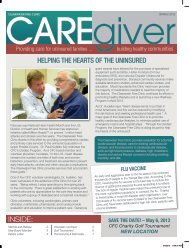 CFC 2013 Spring Newsletter - the Clearwater Free Clinic