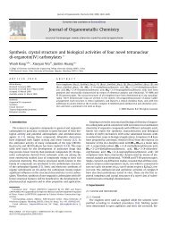 Synthesis, crystal structure and biological activities of four novel ...