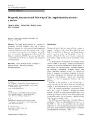 Diagnosis, treatment and follow-up of the carpal ... - Home page | ART