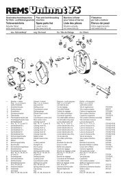 Teileverzeichnis Spare parts list Liste des pièces ... - REMS Tools USA