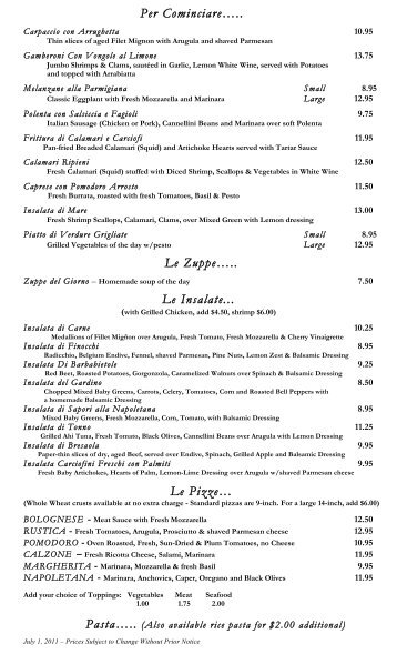 PDF Menu - Gio Cucina Napoletana