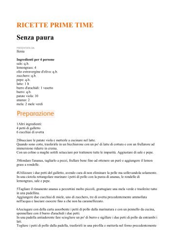 Ricette PRIME TIME_Secondi(31.57 kB, PDF) - Franke