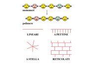 LINEARI A STELLA A PETTINE RETICOLATI monomeri polimero