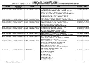 Embargos à execução - Justiça Federal do Paraná