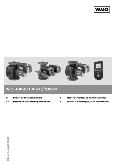 Wilo-TOP-E / TOP-ED / TOP-EV - NRF