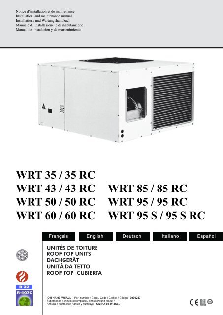WRT 35 / 35 RC WRT 43 / 43 RC WRT 50 / 50 RC WRT ... - WESPER