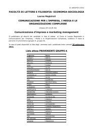 elenco candidati in lista d'attesa