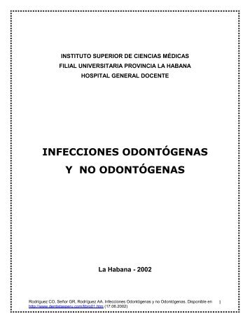 INFECCIONES ODONTÓGENAS Υ NO ... - Odontomarketing