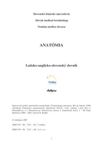 latinsko-anglicko-slovensky slovnik-Anatomia - Lexicool