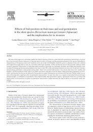 Effects of fruit position on fruit mass and seed germination in the ...