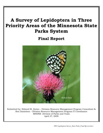 A survey of Lepidoptera in three priority areas of the Minnesota state ...