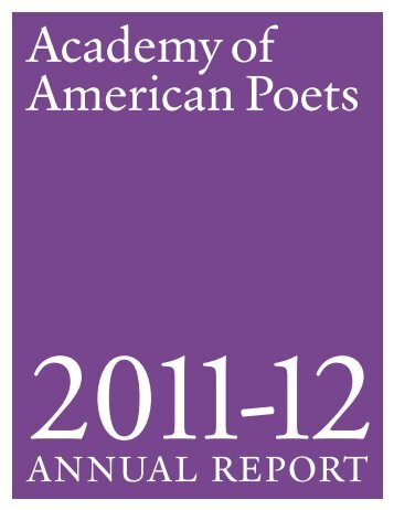 annual report - Academy of American Poets