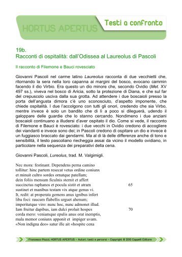 19b. Racconti di ospitalità: dall'Odissea al ... - Edu.lascuola.it