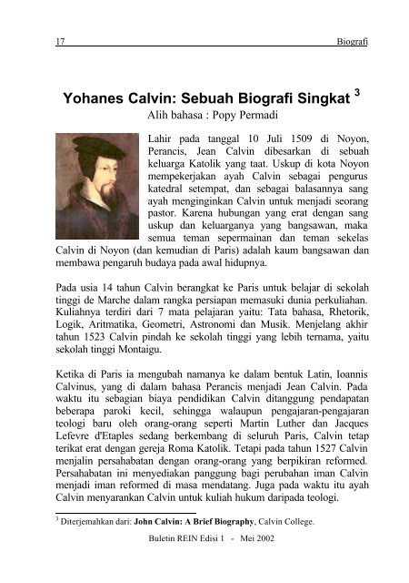 Edisi 1 - Mei 2002 - Gereja Reformed Injili Indonesia - Jerman