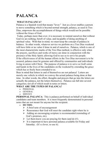 for confirmation short form Tres Dias Johnstown   Palanca Writing Altoona