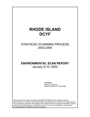 Environmental Scan Reports - RI Department of Children, Youth ...