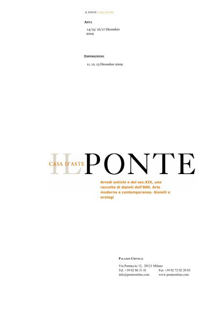 Catalogo senza foto in PDF - Il Ponte casa d'aste