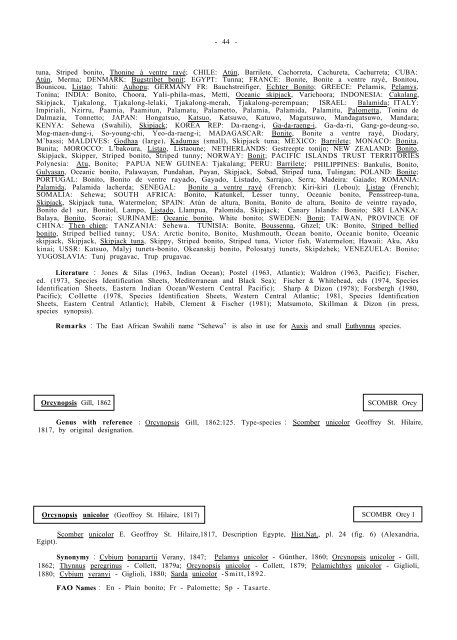 FAO SPECIES CATALOGUE - si-pddr